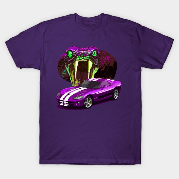 Viper Violet T-Shirt by CharlieCreator